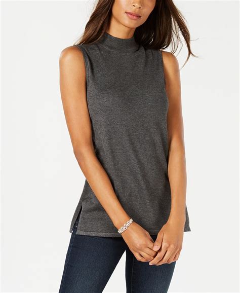 burberry sleeveless mock neck sweater|mock neck sweaters for women.